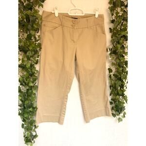 New York & Company Cotton Khaki Capri Pants Women's Size 2